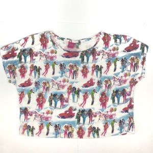 2/$20 ASOS cropped Barbie print t-shirt size large